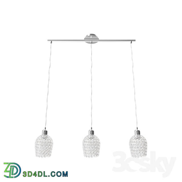 Ceiling light - 94897 Suspension BONARES 1_ 3x60W _E27__ steel _ chrome _ glass