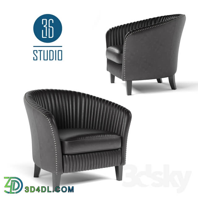 Arm chair - OM Leather chair model S30801 from Studio 36