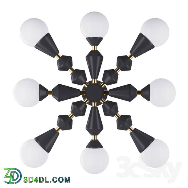 Ceiling light - Stella dome chandelier V 6 black art. 6007 by Pikartlights