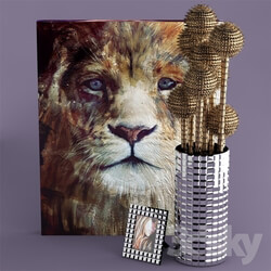 Other decorative objects - Mirrored vase_ photo frame and picture 