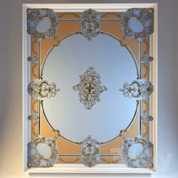 Decorative plaster - Ceiling elements with the stucco decoration 