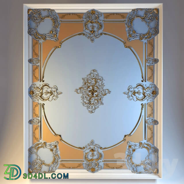 Decorative plaster - Ceiling elements with the stucco decoration