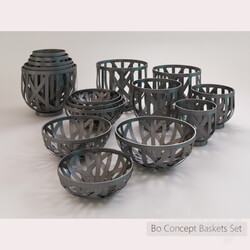 Other decorative objects - Bo Concept Wooden Baskets Set 