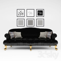 Sofa - Black Sofa 