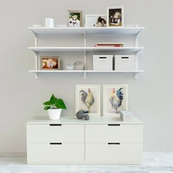 Sideboard _ Chest of drawer - Ikea Algot Wall rail _ shelves_ 