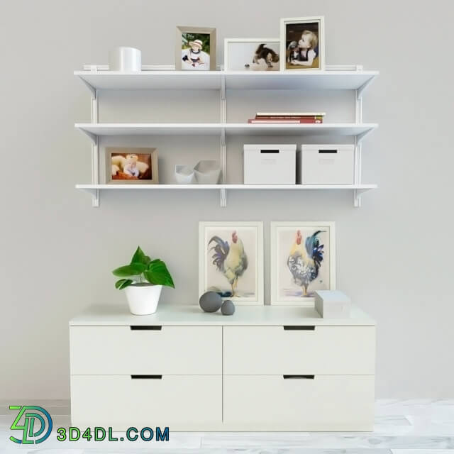 Sideboard _ Chest of drawer - Ikea Algot Wall rail _ shelves_