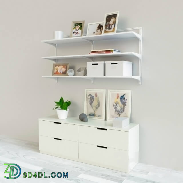 Sideboard _ Chest of drawer - Ikea Algot Wall rail _ shelves_