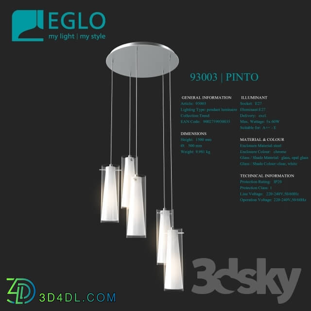 Ceiling light - Eglo 93003 Pinto