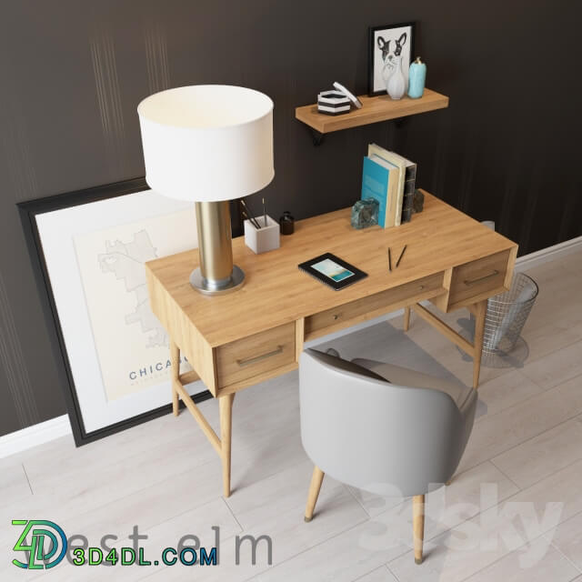 Table _ Chair - West Elm Mid-Century Desk