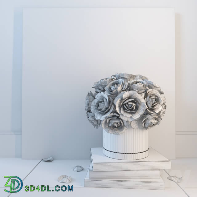 Decorative set - decorative set with white roses