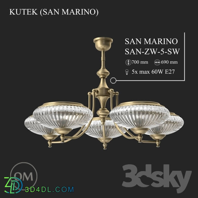 Ceiling light - KUTEK _SAN MARINO_ SAN-ZW-5-SW