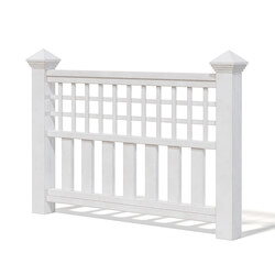 CGaxis Vol108 (20) white wooden fence 