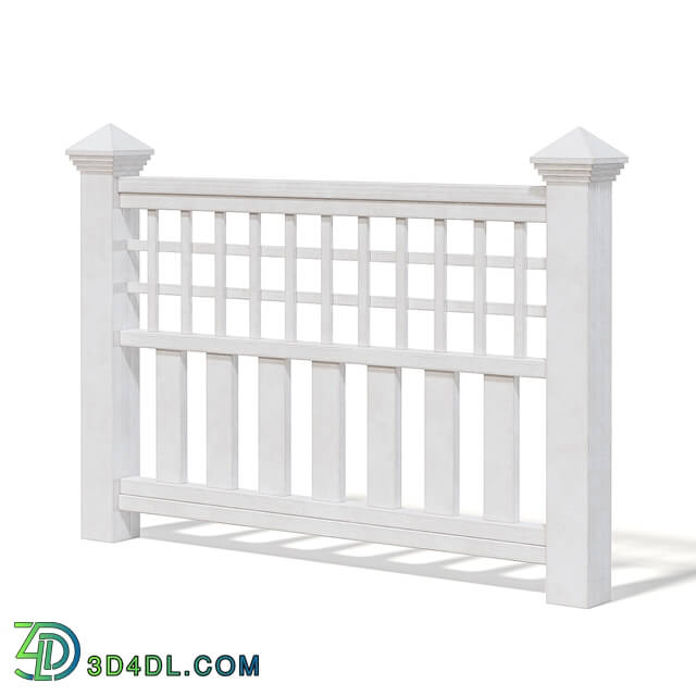 CGaxis Vol108 (20) white wooden fence