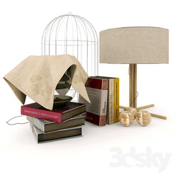 Other decorative objects - decorative_set_book_lamp 