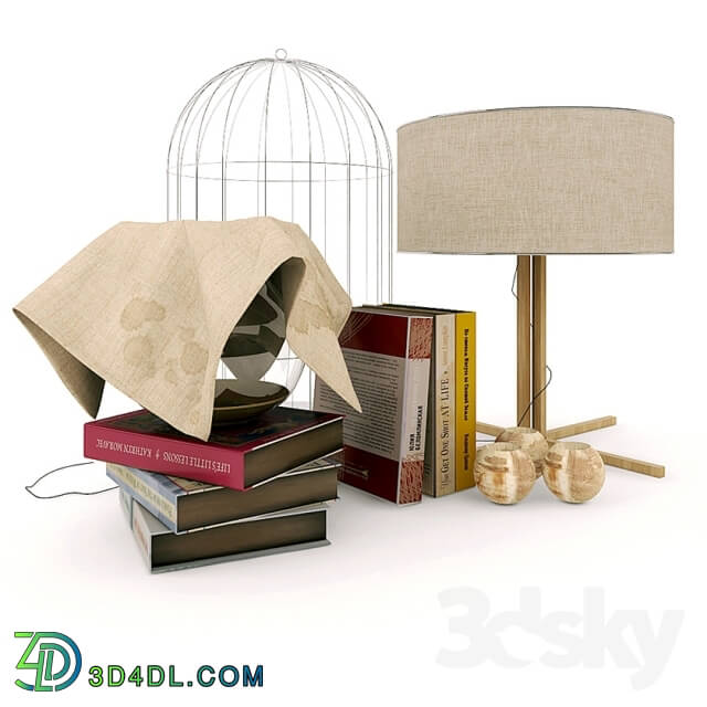 Other decorative objects - decorative_set_book_lamp