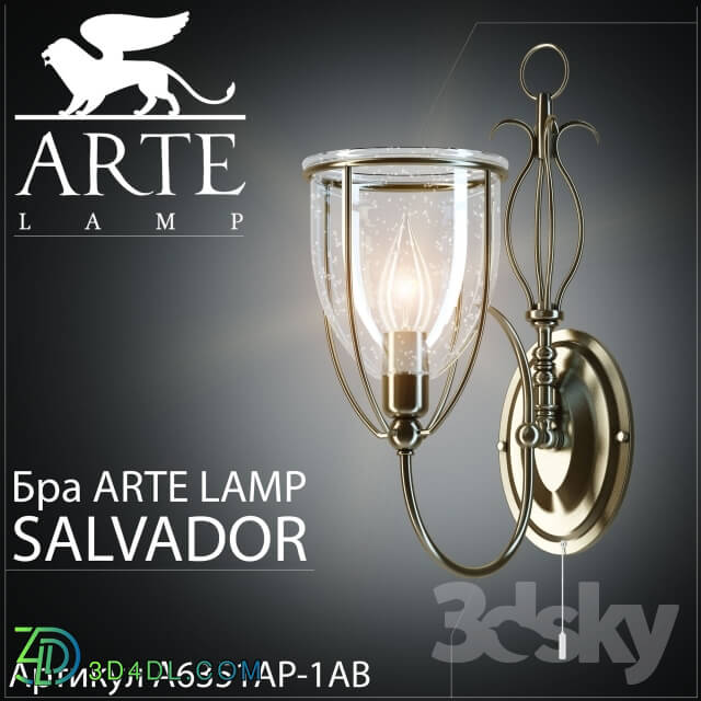 Wall light - Sconce Arte Lamp Salvador A6351AP-1AB