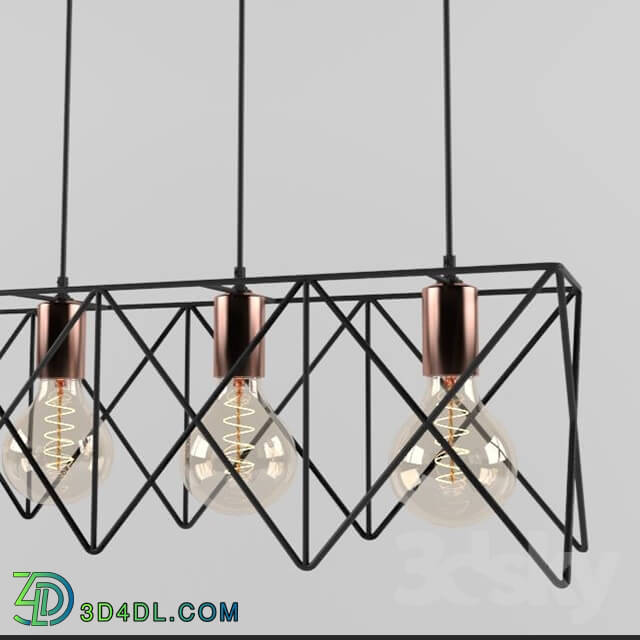 Ceiling light - Midi 5 Light Bar Pendant Black