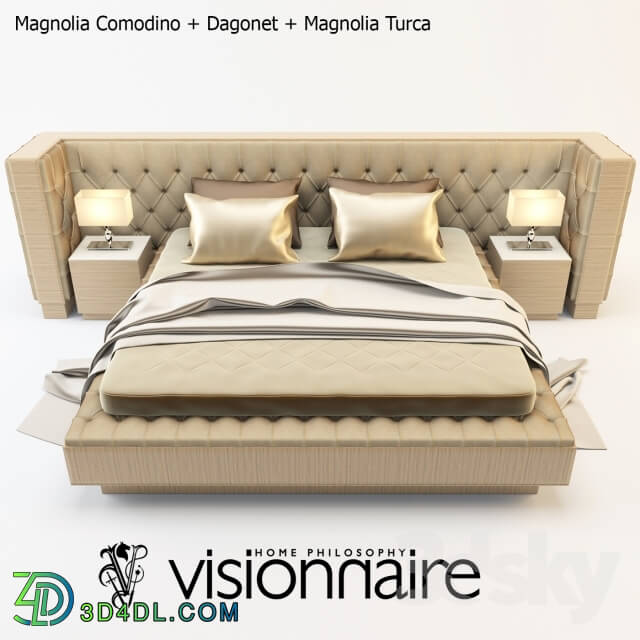 Bed - Magnolia Comodino _ Dagonet _ Magnolia Turca
