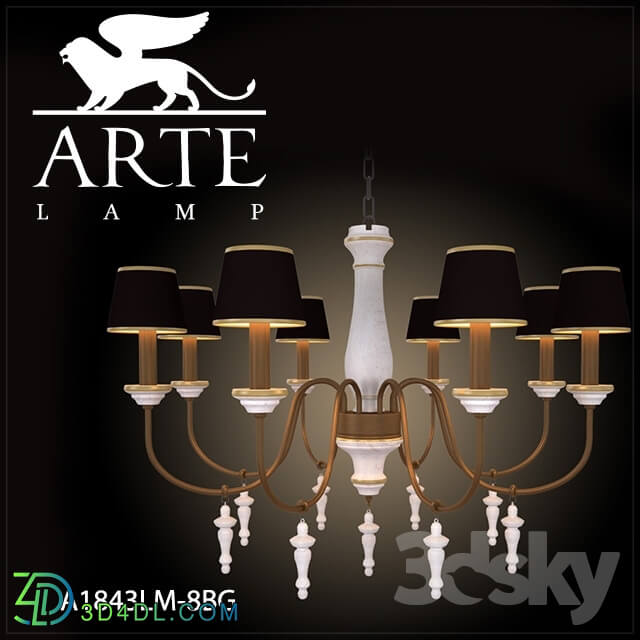 Ceiling light - Chandelier ArteLamp A1843LM-8BG