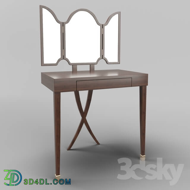 Table - OM Dressing table with Fratelli Barri MESTRE mirror in mahogany veneer finish _Mahogany C__ FB.LDT.MES.145