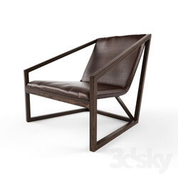 Arm chair - Taranto Modern Brown Leather Lounge Chair 
