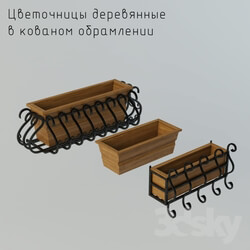 Other architectural elements - Wooden flower box 