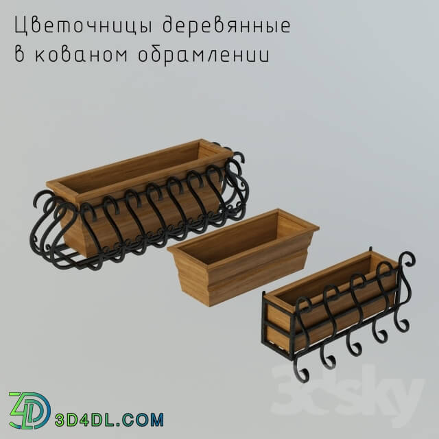 Other architectural elements - Wooden flower box