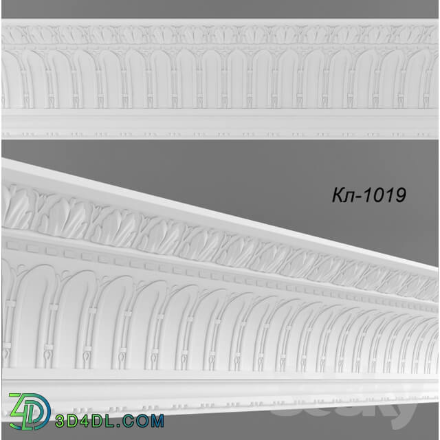 Decorative plaster - The moulded plaster cornice