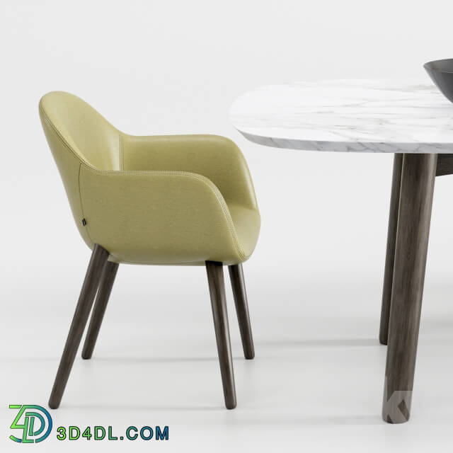 Table _ Chair - Poliform Mad Dining Chair And Table