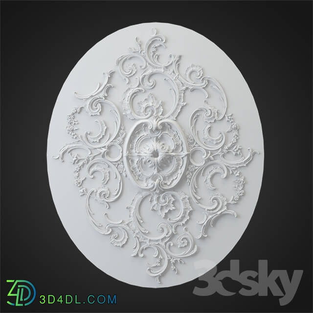 Decorative plaster - Rosette bladed - 13