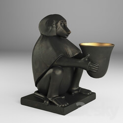 Sculpture - Eichholtz Monkey With Light Art Deco 