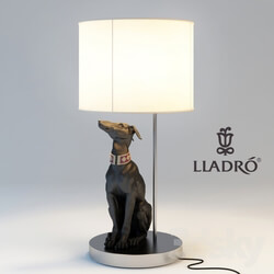 Table lamp - LLADRO ATTENSIVE GREYHOUND 