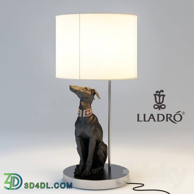 Table lamp - LLADRO ATTENSIVE GREYHOUND