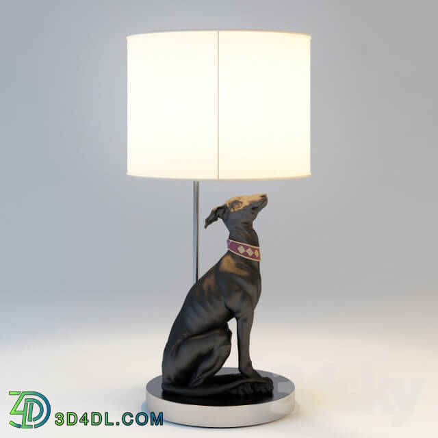 Table lamp - LLADRO ATTENSIVE GREYHOUND