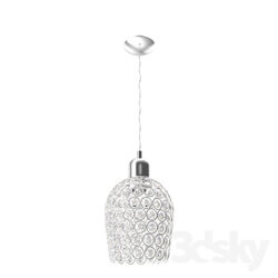 Ceiling light - 94896 Suspension BONARES 1_ 1x60W _E27__ steel _ chrome _ glass 