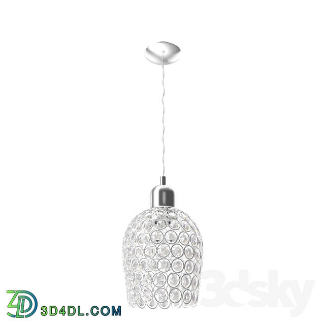 Ceiling light - 94896 Suspension BONARES 1_ 1x60W _E27__ steel _ chrome _ glass