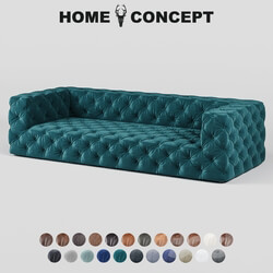 Sofa - OM Tribeca triple sofa quilted_ Tribeca Tufted 3 Seater 