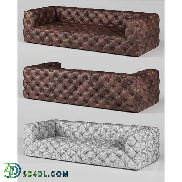 Sofa - OM Tribeca triple sofa quilted_ Tribeca Tufted 3 Seater