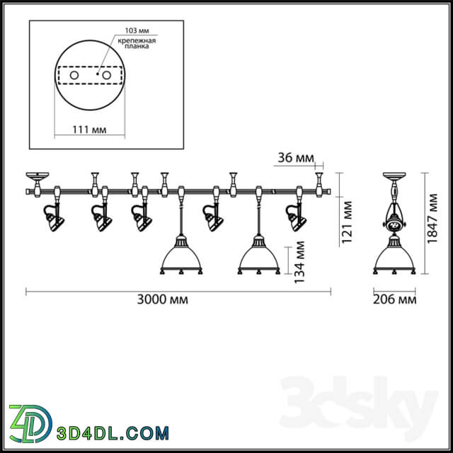 Technical lighting - Flexible track ODEON LIGHT 3807_1 BRETA