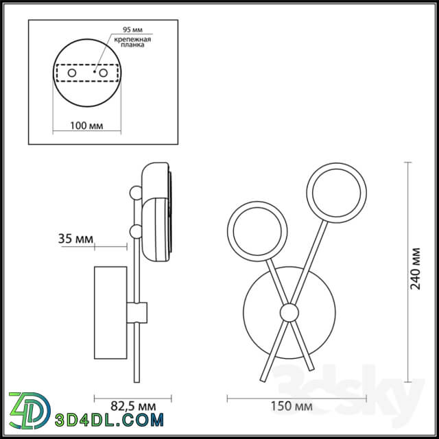 Wall light - Wall light ODEON LIGHT 3865 _ 6WL STARDUST