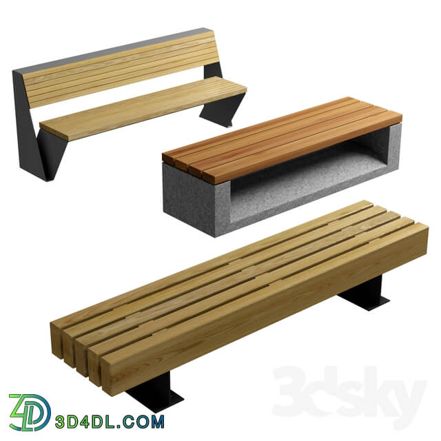 Other architectural elements - Benches for the street _ESCOFET_