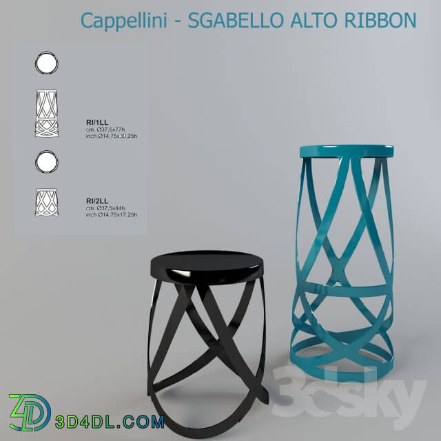 Chair - Cappellini - SGABELLO ALTO RIBBON