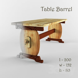 Table - Wooden table Barrel 