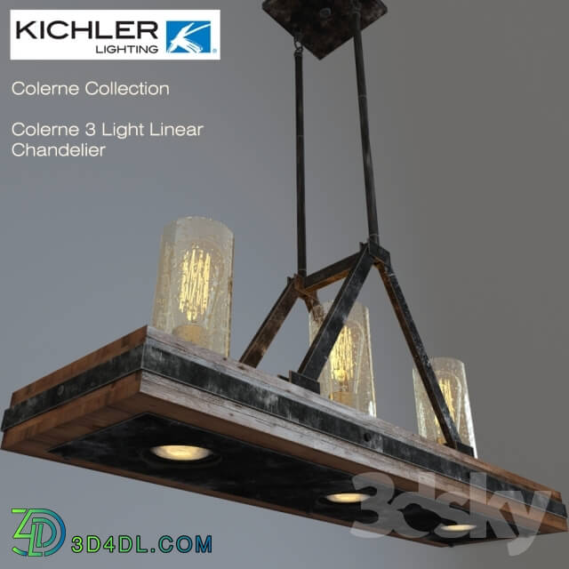 Ceiling light - Kichler Colerne 3 Light Linear Chandelier