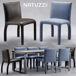 Table _ Chair - Table and chairs natuzzi Hedi 