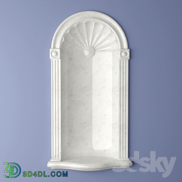 Decorative plaster - Cresent Wall Niche