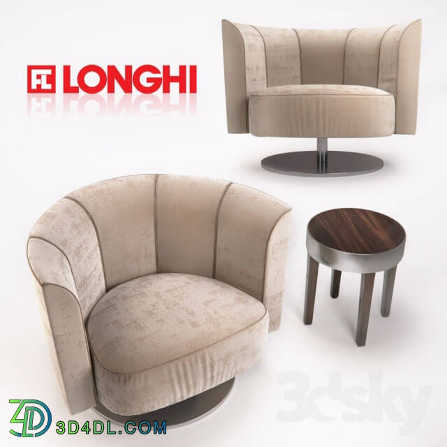 Arm chair - Longhi Ludwig chair and table