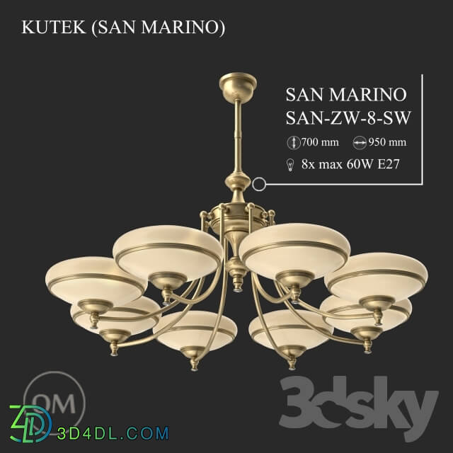 Ceiling light - KUTEK _SAN MARINO_ SAN-ZW-8-SW
