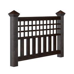 CGaxis Vol108 (21) dark wooden fence 