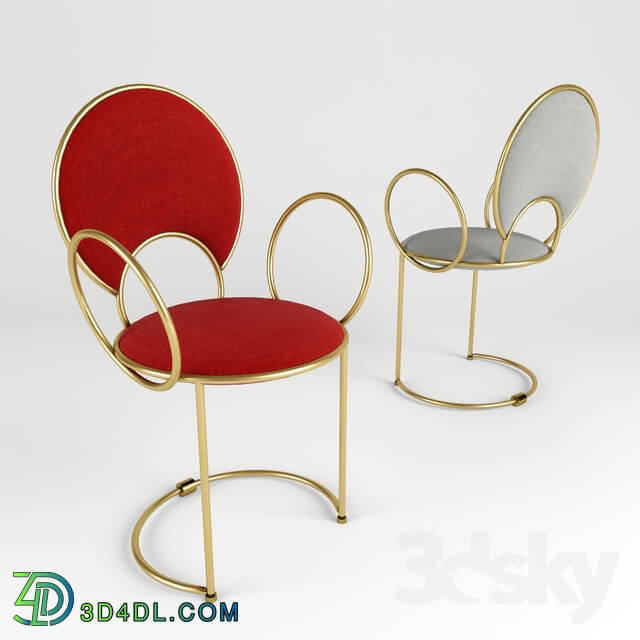 Chair - _Yue_ with delicate armrests